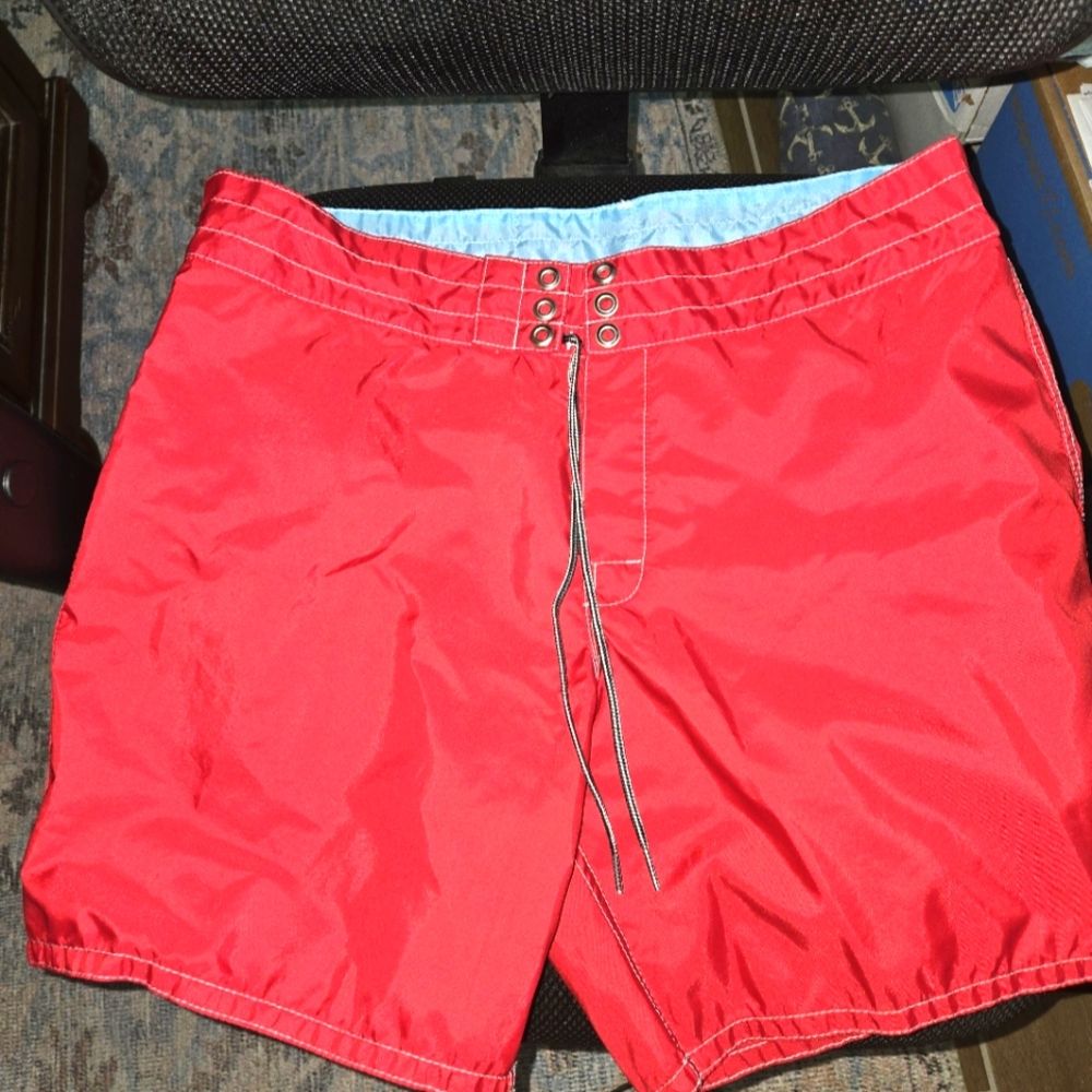 Birdwell Red Board Shorts Quick-Drying Swimwear